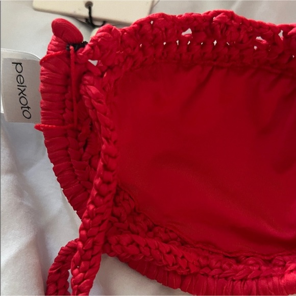 NWT Anthropologie Peixoto Red Crochet Bikini - Picture 8 of 10